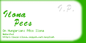 ilona pecs business card